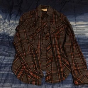 button up flannel shirt